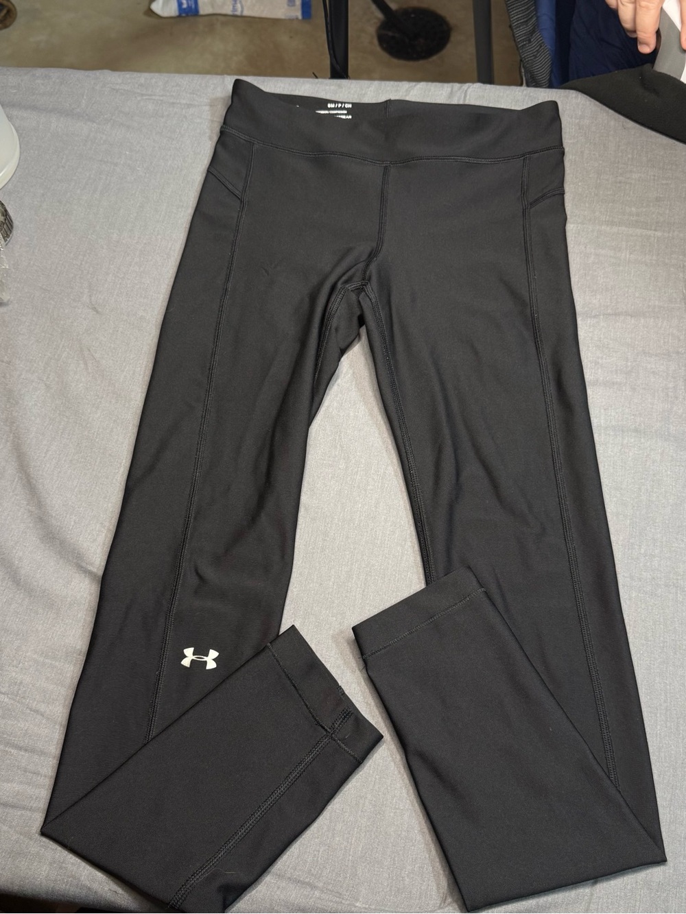 Under Armour Black Women's Leggings with Ankle Logo